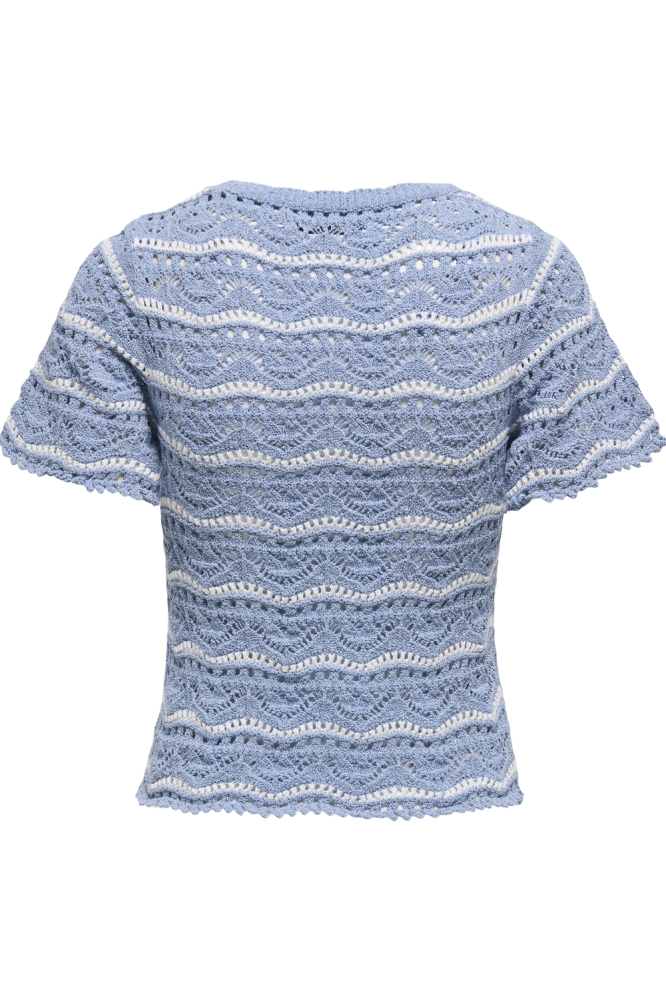 ONLANNASOFIA LIFE SS STRIPE O-NECK 15318123 FOREVER BLUE/CLOUD DANCER